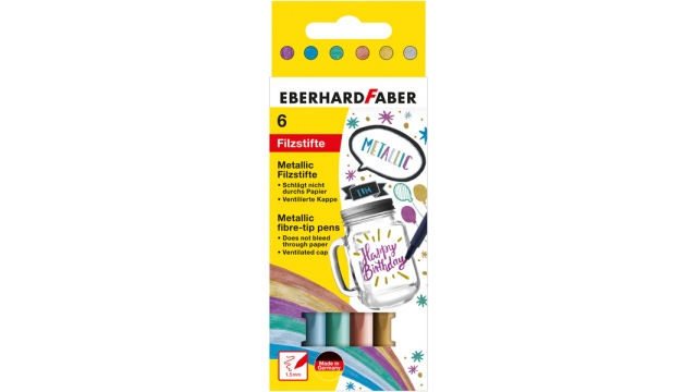 Eberhard Faber EF-551006 Viltstiften Metallic 6 Stuks