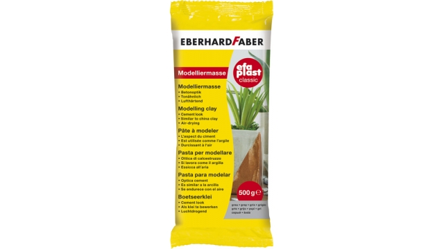 Eberhard Faber EF-570373 Efaplast Classic 500 Gr Boetseermateriaal Grijs