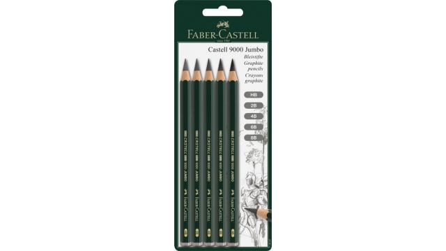 Faber Castell FC-119397 Potloodset Faber-Castell 9000 Jumbo 5 Hardheden