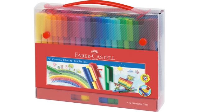 Faber Castell FC-155560 Viltstiften Faber-Castell Connector Koffer 60 Stuks