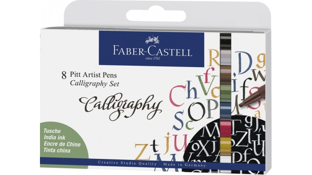 Faber Castell FC-167508 Pitt Artist Pen Kalligrafieset 8 Pennen
