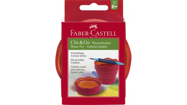 Faber Castell FC-181517 Watercup Clic & Go Roze/Oranje