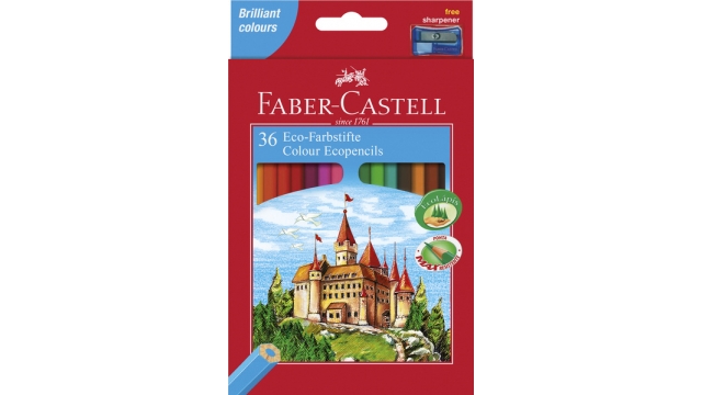 Faber Castell FC-120136 Kleurpotlood Faber-Castell Castle Zeskantig Karton Etui Met 36 Stuks