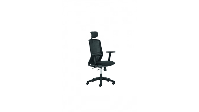 Geen Merk LF-2012005 Bureaustoel Linea Tekna 01/PT Zwart/zwart Met 3D Armleuning En Hoofdsteun