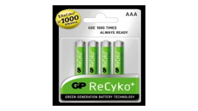 GP R2U-AAA-01 Batterij NiMH AAA/LR03 1.2 V 820 MAh ReCyKo+ 4-blister