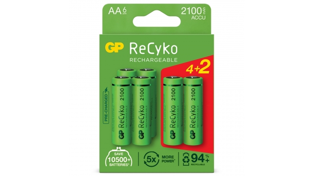 GP Batteries Gp Oplaadbaar Batterij Aa A6 2100mah