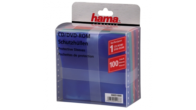 Hama CD/DVD/Blu-Ray PP Sleeves 100-pack Multi Kleur