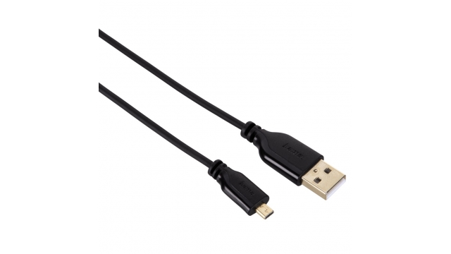 Hama USB-2.0-aansluitkabel A-connector ,- Mini-B-connector (B8 Pin) 0,75 M Zwart