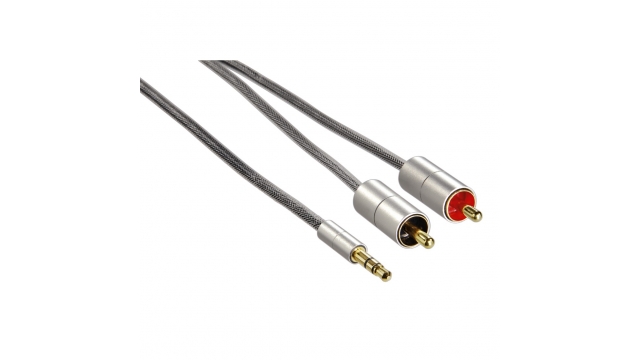 Hama Aluline Audiokabel 3.5mm Jack Plug Stereo - 2 X RCA Plug 2 Cinch 2 M