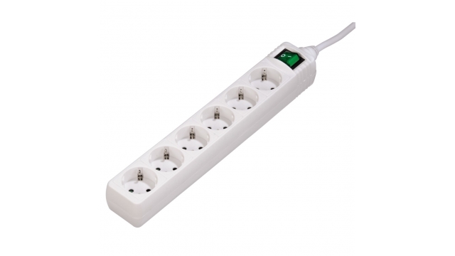 Hama Distribution Panel 6 Sockets With Switch White 3.0 M