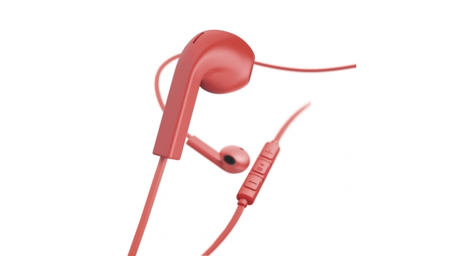Hama Koptelefoon Advance Earbuds Microfoon Platte Kabel Rood
