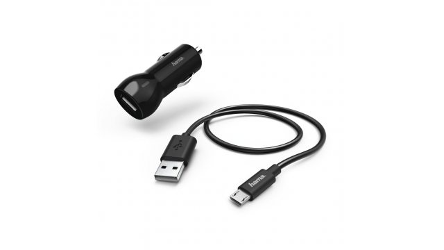 Hama Auto-oplaadset Micro-USB 2.4 A Zwart