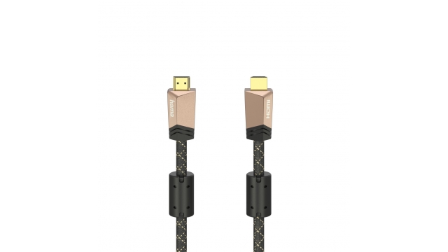 Hama Premium HDMI™-kabel Met Ethernet Conn. - Conn. Ferriet Metaal 0,75 M