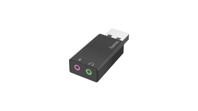 Hama USB-geluidskaart USB-stekker - 2x 3,5-mm-jack-aansluiting Stereo