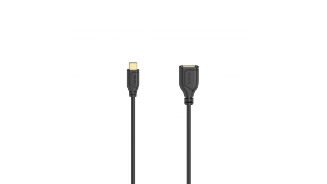 Hama USB-C-OTG-kabel Flexi-Slim USB 2.0 480 Mbit/s Zwart 0,15 M