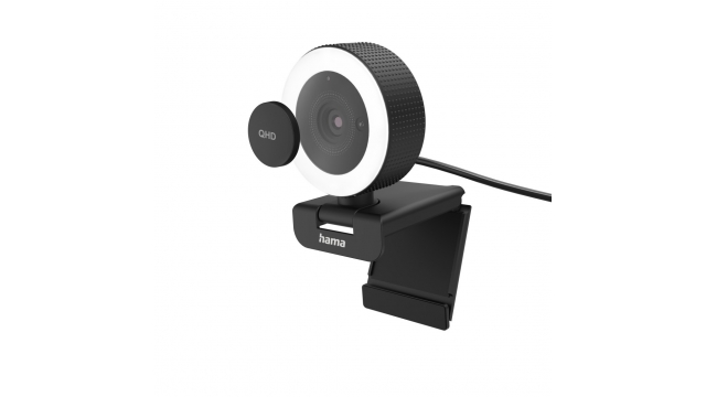 Hama C-800 QHD Pro Webcam + Ringlamp Zwart