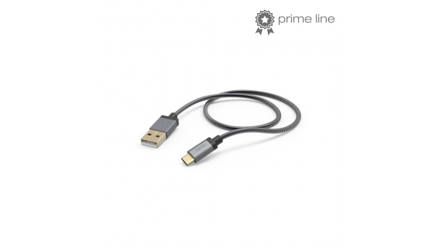 Hama Oplaadkabel Metal USB-A - USB-C 1,5 M Metalen Mantel Antraciet