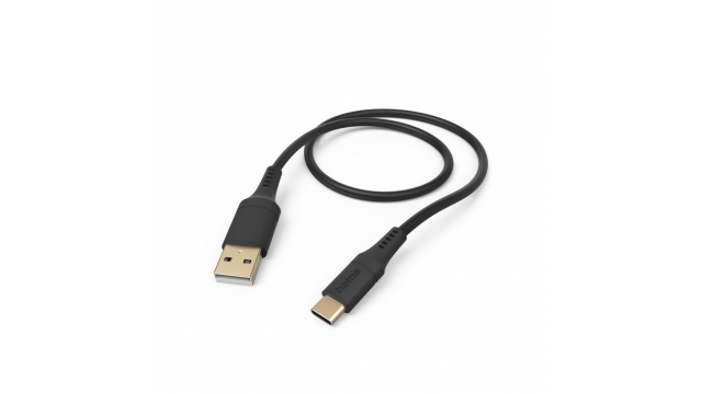 Hama Oplaadkabel Flexible USB-A - USB-C 1,5 M Silicone Zwart