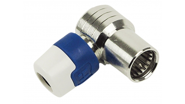 Hirschmann QFA 5 F-connector Male Wit / Blauw