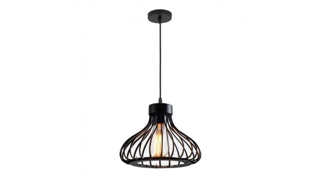 Homestyle Pro MK109-BB Industriële Hanglamp 22x18 cm Zwart/Metaal