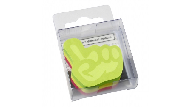 Info Notes IN-5844-39 Info Shaped Sticky Notes 50x50mml Hand Assorti 225 Vel