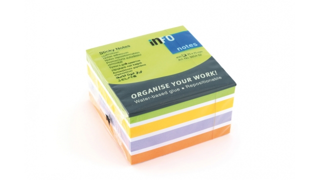 Info Notes IN-5654-52 75x75mm Assorti Color Mix Blok A 450 Vel