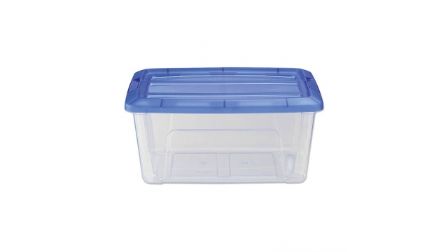 Iris Topbox Opbergbox 15L 39x29x18.6 cm Blauw/Transparant