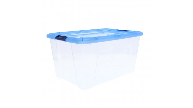 Iris Topbox Opbergbox 45L 57.5x39x30 cm Blauw/Transparant