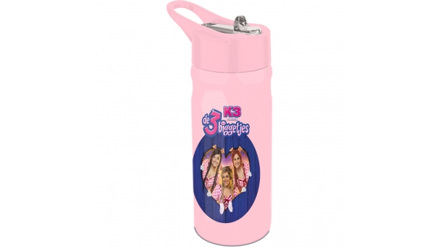 K3 De 3 Biggetjes Drinkfles 500 ml Roze