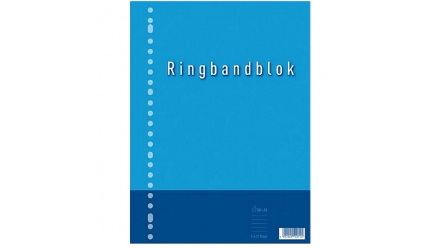 Kangaro K-5544-RB-NTRL Ringbandblok A4 Lijn 23R 60grs 80 Blad