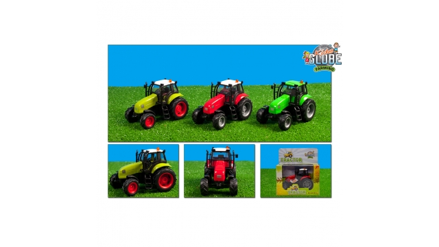 Kids Globe Farming Tractor met Licht en Geluid 11x6,5x8 cm Assorti