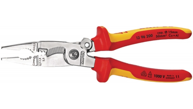 Knipex 13 96 200 Electricians Pliers With Cable Cutter Vde