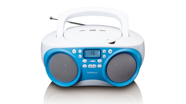 Lenco SCD301 Draagbare Radio CD-Speler met USB-Aansluiting Blauw/Wit