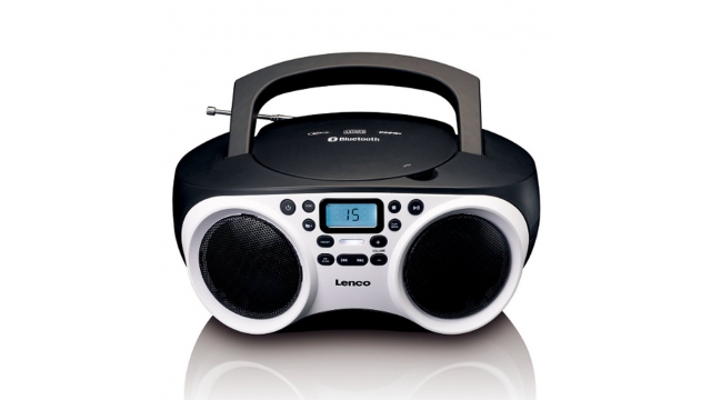 Lenco SCD-501WH Draagbare Radio CD-Speler + Bluetooth Wit/Zwart