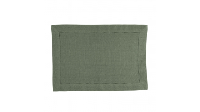 Linen&More Placemats 35x50 cm Indi Army Green 4 Stuks