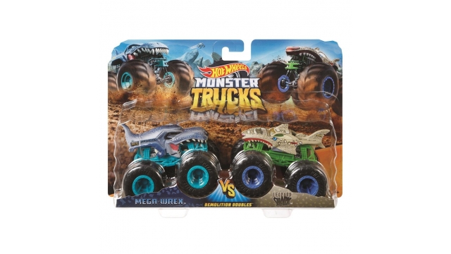 Mattel Hot Wheels Monster Trucks Mega Wrex en Leopard Shark Assorti