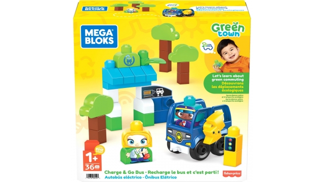 Mega Bloks Green Town Charge and go Bus