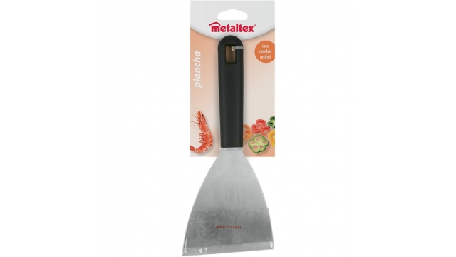 Metaltex Plancha Barbecue Spatel 23.8x10 cm Zwart/RVS