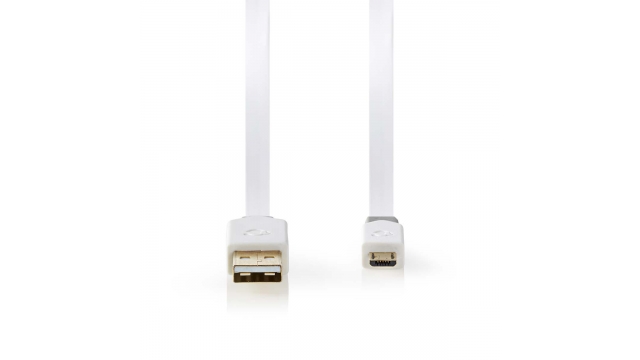 Nedis CCBP60500WT10 Usb 2.0-kabel Plat A Male - Micro-b Male 1,0 M Wit