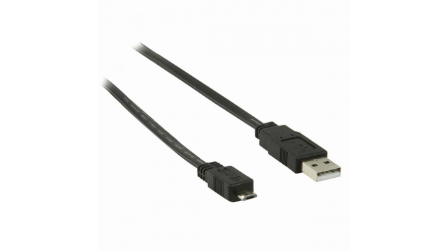 Nedis CCGP60505BK10 Platte Usb 2.0-kabel A Male - Micro-b Male 1,0 M Zwart