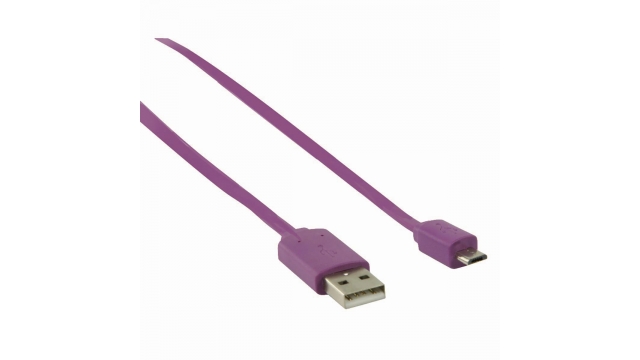 Nedis CCGP60410VT10 Usb 2.0-kabel A Male - Micro-b Male 1,0 M Paars