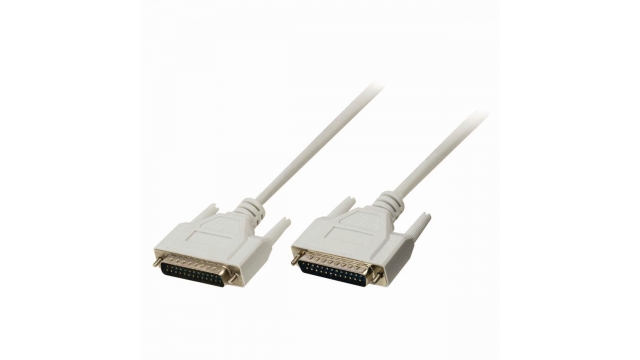 Nedis CCGP52100IV50 Seriële Kabel D-sub 25-pins Male - D-sub 25-pins Male 5,0 M Ivoor
