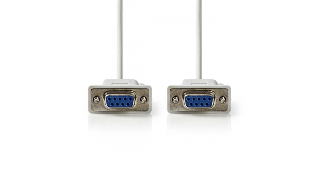 Nedis CCGP52055IV20 Nullmodemkabel D-sub 9-pins Female - D-sub 9-pins Female 2,0 M Ivoor