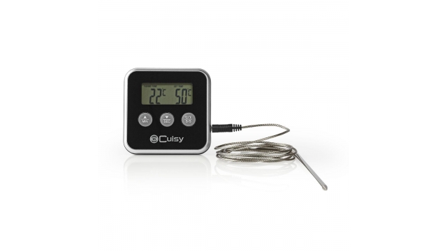 Nedis KATH105BK Vleesthermometer 0 - 250 °c Digitaal Display Timer