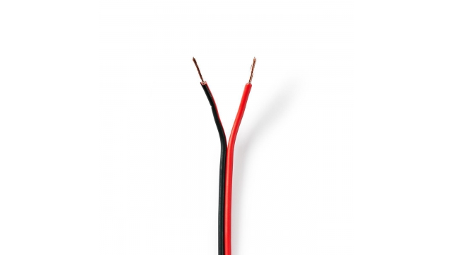 Nedis CAGW0750BK250 Speaker-kabel 2x 0,75 Mm2 25,0 M Folieverpakking Zwart/rood