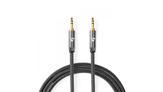 Nedis CATB22000GY10 Stereo-audiokabel 3,5 Mm Male - 3,5 Mm Male Gun Metal Grey Gevlochten Kabel