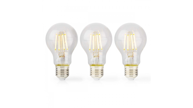 Nedis LBFE27A602P3 Led-filamentlamp E27 A60 7 W 806 Lm 2700 K Warm Wit Aantal Lampen In Verpakking: 3 Stuks