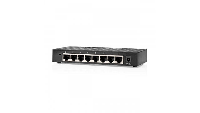 Nedis NSWH8P110BK Netwerk-switch Bekabelde Snelheid: Gigabit Aantal Ethernetpoorten: 8