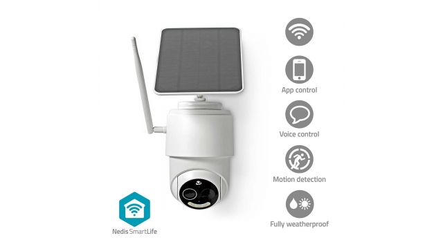 Nedis WIFICBO50WT Smartlife Camera Voor Buiten Wi-fi Full Hd 1080p Kiep En Kantel Ip65 Max. Batterijduur: 5 Maanden Cloud Opslag (optioneel) / Microsd (niet Inbegrepen) 5 V Dc Met Bewegingssensor Nachtzicht Wit