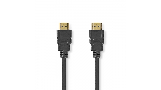 Nedis CVGL34050BK15 Premium High Speed ​​hdmi™-kabel Met Ethernet Hdmi™ Connector Hdmi™ Connector 4k@60hz 18 Gbps 1.50 M Rond Pvc Zwart Label